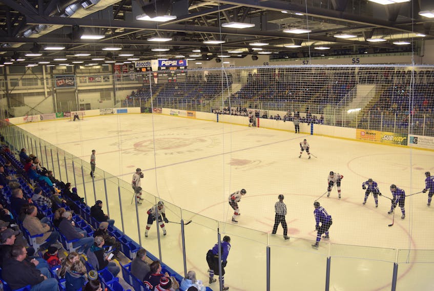The Junior A Crushers shown at a home playoff game last March.