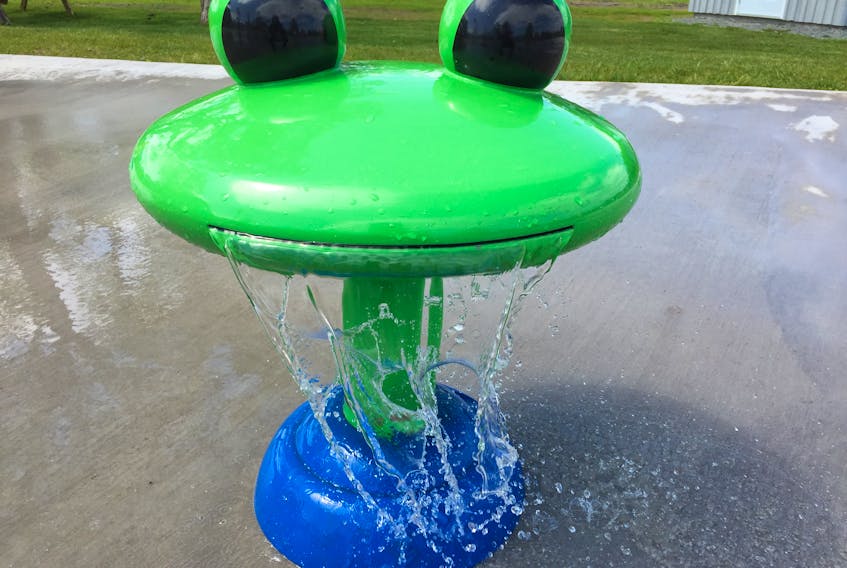 Westville’s splash pad is officially open for business seven days a week. The park will operate during certain hours from June to the end of August. Its hours will be determined at a later time in September based on the weather.