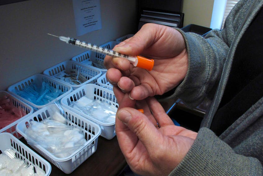 Needles are only some of the materials distributed through the Northern Healthy Connections Society.