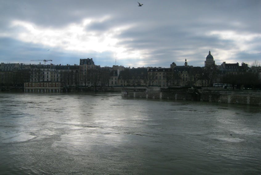 A view of the flooding Seine River in Paris.