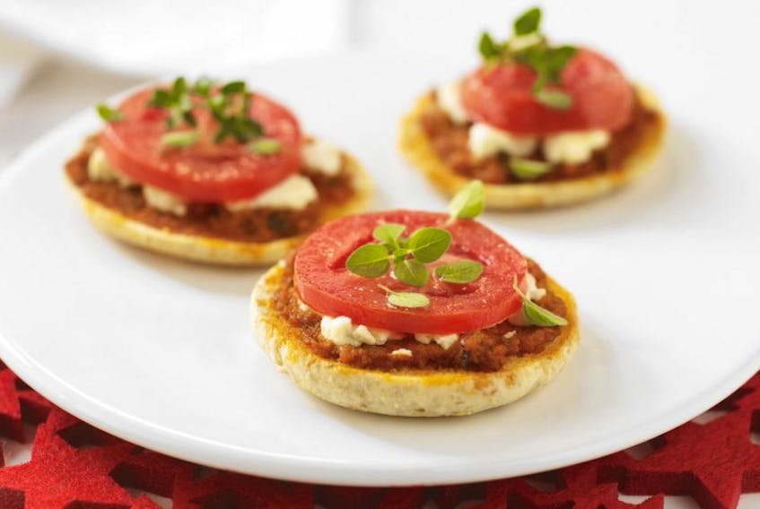 Tomato and Goat Cheese Pizzettes