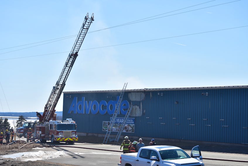 A fire in the warehouse of the Advocate Printing facility was brought under control by around 2:30 p.m. on Sunday, March 24 2019