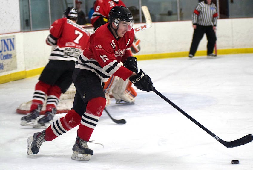 Pictou County Scotians forward Will Kelly in a game against the Brookfield Elks on Jan. 7.