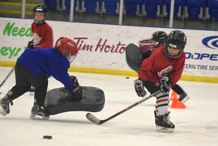The youngsters go through some skill-building at the six-week program.