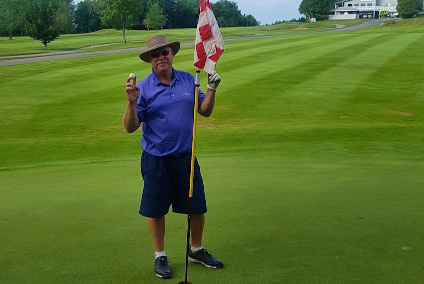 John Thompson recently scored an ace at Abercrombie Country Club.