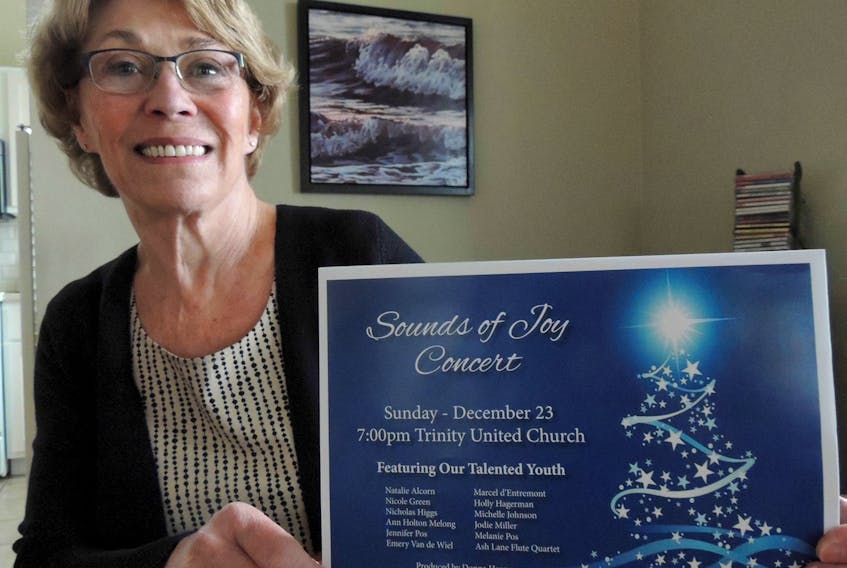 Donna Hargreaves is the organizer of The Sounds of Joy Concert Sunday, Dec. 23 at Trinity United Church. Showcasing Pictou County’s best, it will also raise funds for Tearmann House.