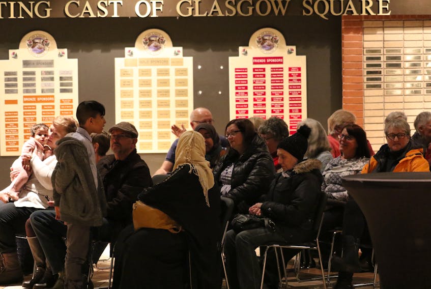 Nearly one-hundred people came to the Glasgow Square Theatre on Thursday, February 21 to pay respects and honour to the seven children who died in a house fire that happened in Halifax on Tuesday.