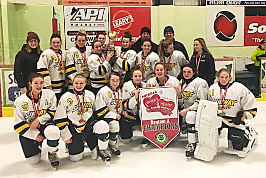 The Fundy Highland Bantam A Female hockey team took home the Gold Medal from the 13th Annual Sweet Heart Tournament held in P.E.I. this past weekend.