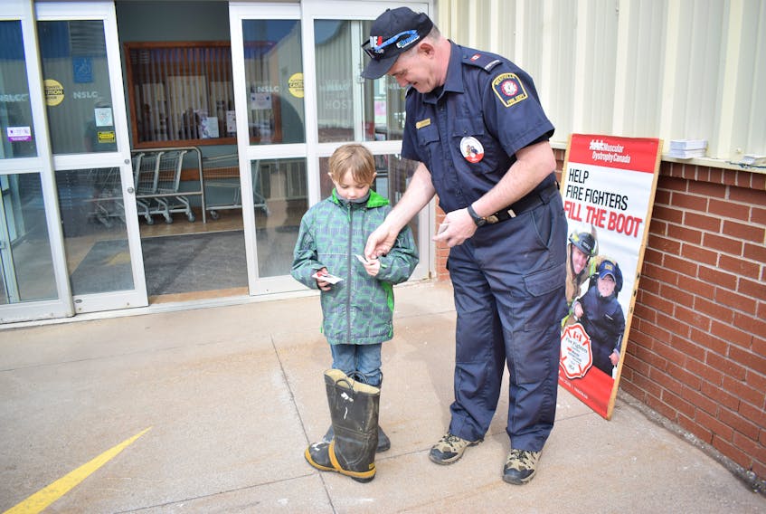 Fire departments throughout Pictou County launched the annual Muscular Dystrophy boot drive on April 18.