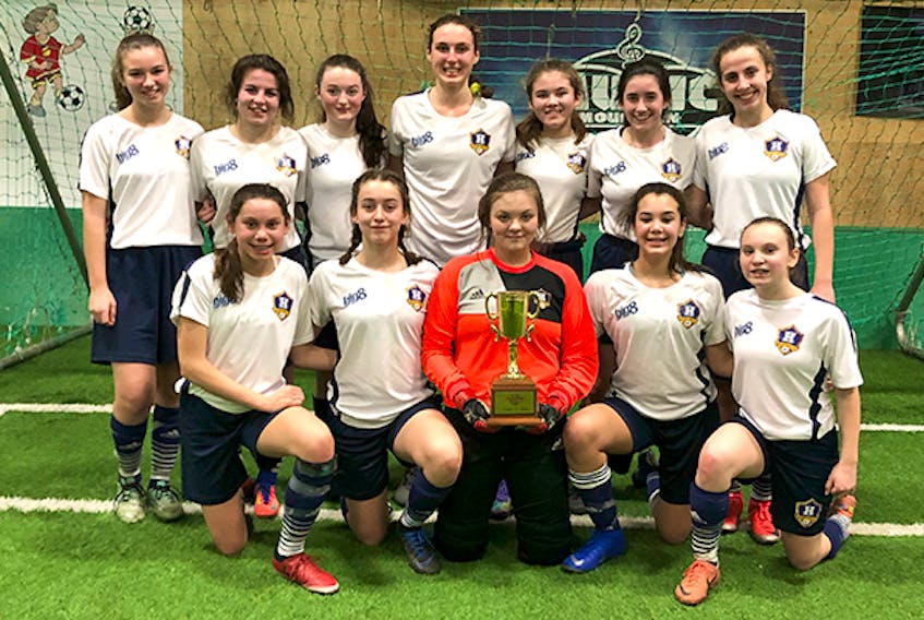 The HFC (Highland Football Club) U15 Girls team won the 'Highland Cup Challenge' against the CC Riders U15 girls from Truro on Feb. 19.
