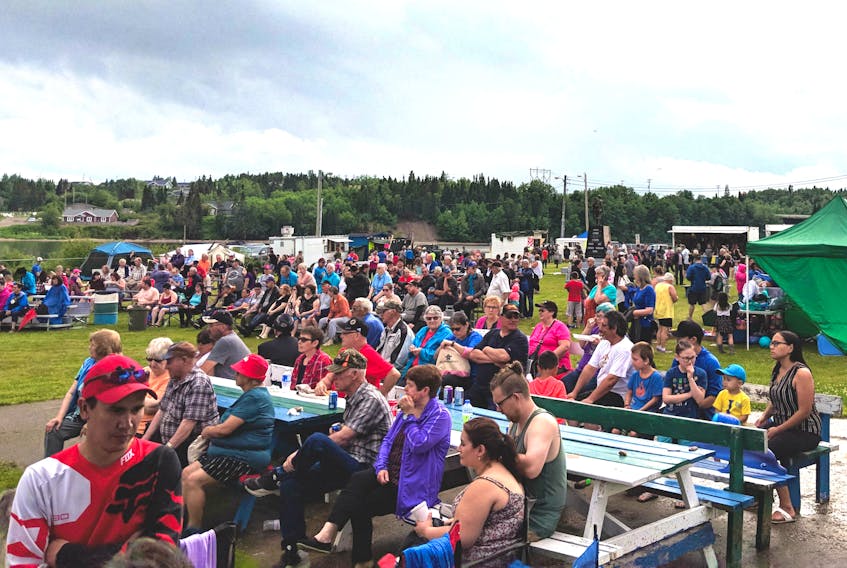 Despite some cloud and rain, a great crowd gathered in North West River for the 2019 Beach Festival.