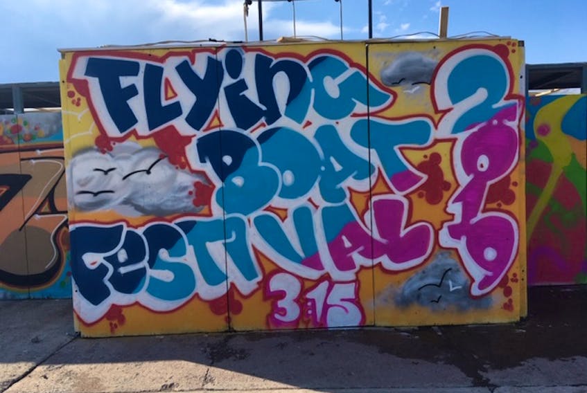 A street art exhibition was held during Botwood’s Flying Boat Festival earlier this month.