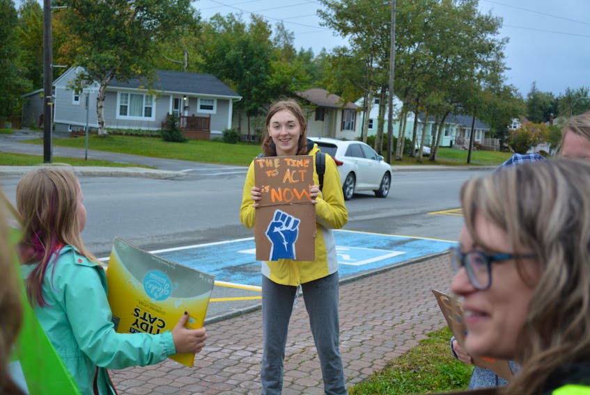 Mary Feltham organized the Fridays for Future climate action strike in Gander on Friday, Sept. 27.