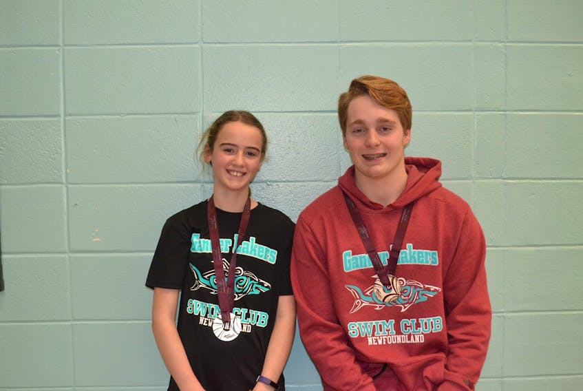Swimmers Eliana Briffett and Nick Rowsell did well at the recent swim meet held at the Gander Arts and Culture Centre Pool Nov. 1-3.