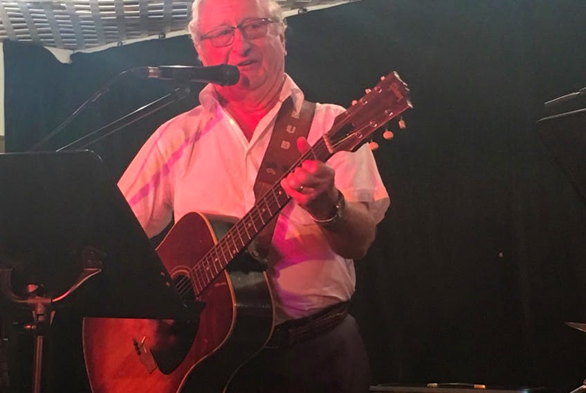 Bud Davidge entertains the crowd during night two of the 34th South Coast Arts Festival on Aug. 11.