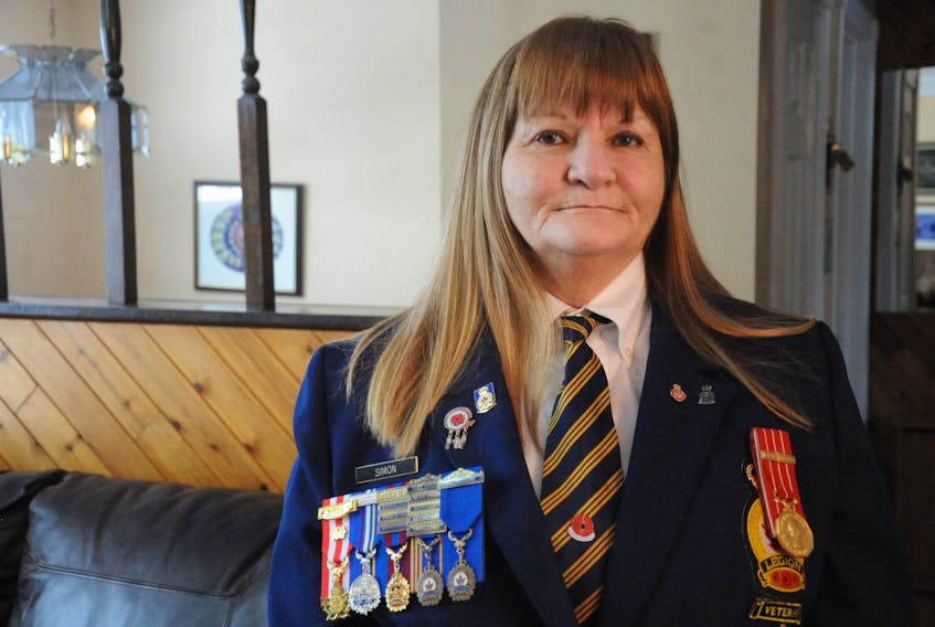 Maureen Simon, 69, of Corner Brook was a recipient of the Minister of Veteran Affairs Commendation. STEPHEN ROBERTS/THE WESTERN STAR