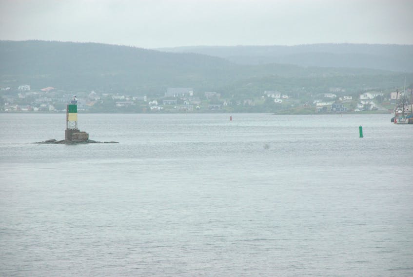 The Harbour Rock is marked at the mouth of St. Anthony Harbour. It has traditionally made it harder for ships to navigate the entrance at the mouth of the harbour. More work will need to be done to finish blasting the rock.