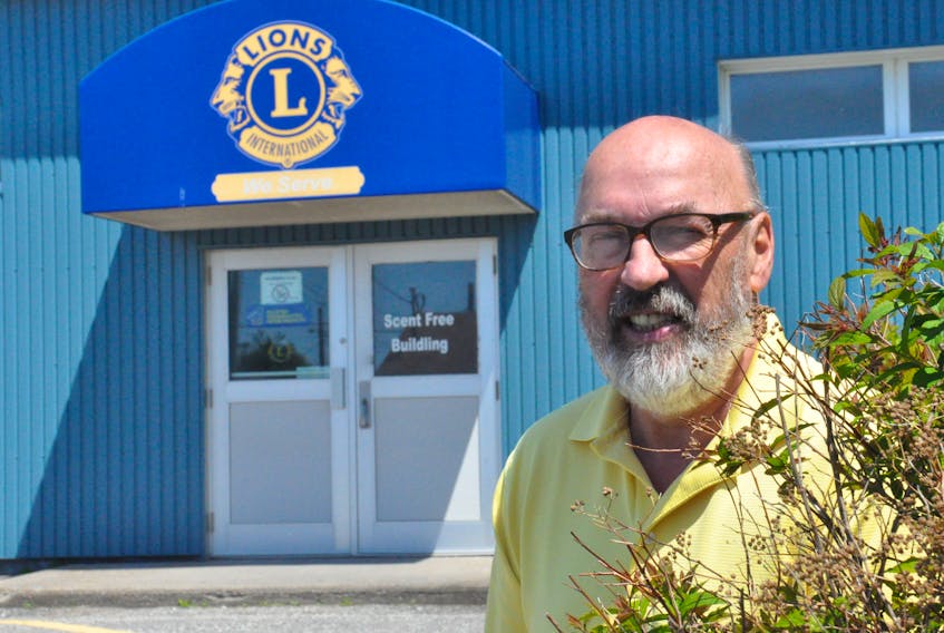 Derek McKay, a long-time Lion and a member of the Stephenville Lions/Indian Head Co-op Charity Program since its formation, is seen outside the Lions Club building on Woodland Street in Stephenville. FRANK GALE/ THE WESTERN STAR