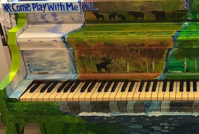 This is a sneak peek at the new public piano to be unveiled at Deer Lake Regional Airport this coming Wednesday.
