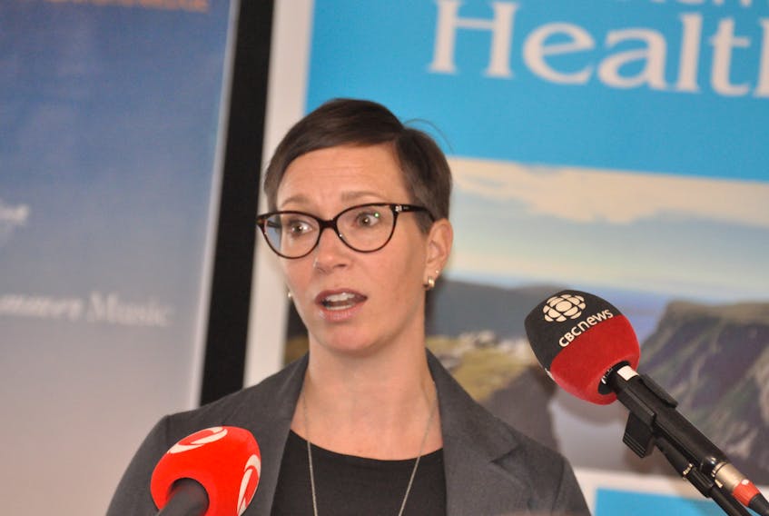 Dr. Erin Smallwood speaks at the launch of the SmArt Aging project at The Convent in Corner Brook on Nov. 27.