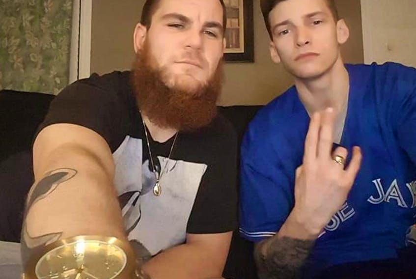 This undated photo shows Jorden Mckay, left, and Thomas Park hanging out together. CONTRIBUTED