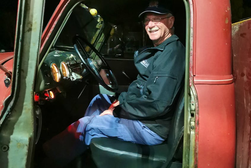 Veteran firefighter Don Rowsell was  the first member of Deer Lake Fire Rescue to sit behind the wheel of the refurbished Pumper 1.