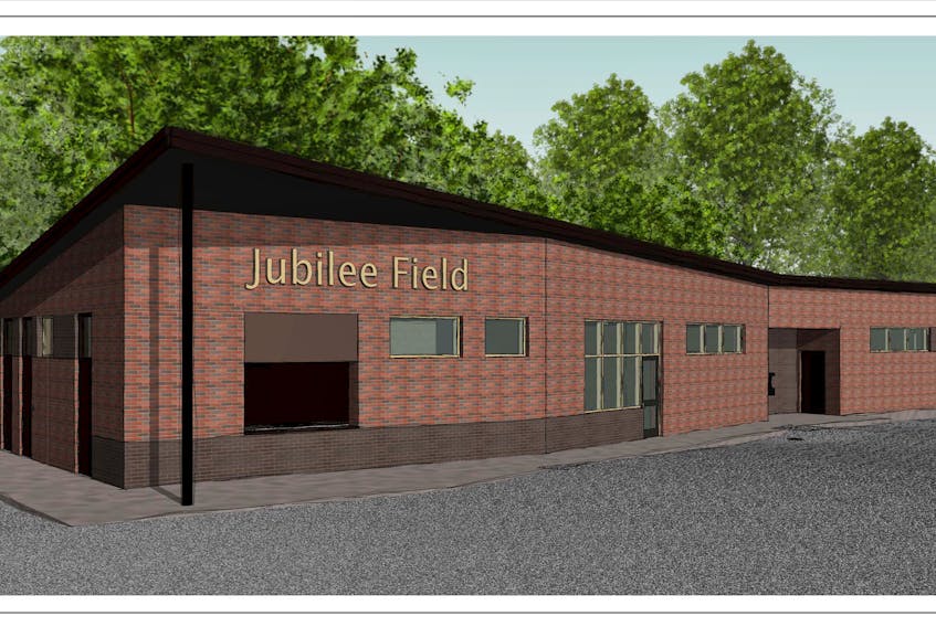 This architectural rendering shows what the new clubhouse at Jubilee Field in Corner Brook will look like.
