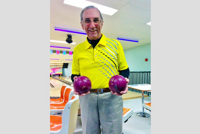 A memorial trophy for most sports-minded player has been named after the late Joe Dollard of Stephenville, seen in this photo at the bowling alley in St. George’s in the spring of 2017.