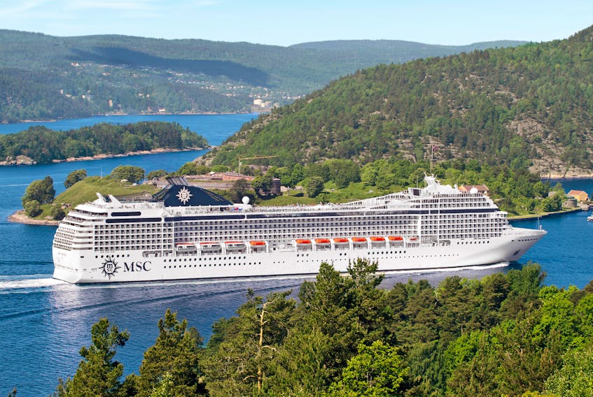 The MSC Meraviglia, seen here in a press photo from the ship's website, is going to be in Corner Brook Friday. It is the fifth-largest cruise ship in the world and can carry 4,500 passengers and 1,536 crew. - MSC Cruises photo