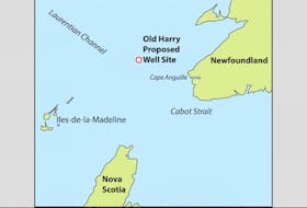 This map shows the location of the proposed Old Harry oil and gas exploration site.