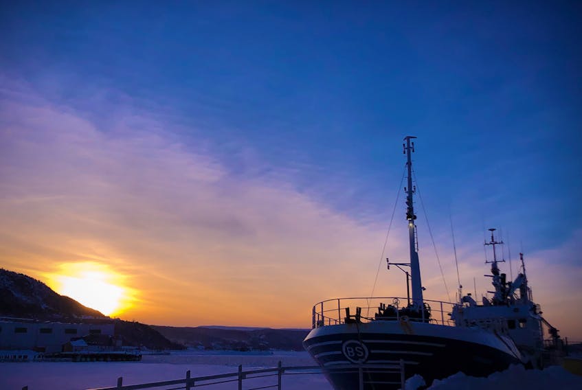 A moody sunset in Corner Brook N.L. While it still looks too much like winter for our liking, the snow adds a lovely contrast to the pastels that come to life at dusk.  Krista Miller has a great eye and we're lucky that she so willingly shares her lovely photos with all of us.