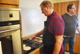 New Glasgow Town Councillor Jack Lewis was busy in the kitchen of the North End Recreational Centre on Feb. 1 as the centre held its annual Winter Carnival Pancake Breakfast.