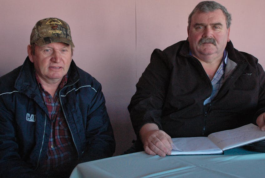NOFTA chair and fisherman Eric Patey (left) and NOFTA coordinator Jerome Ward met with the Northern Pen to discuss issues facing fishers in their region.