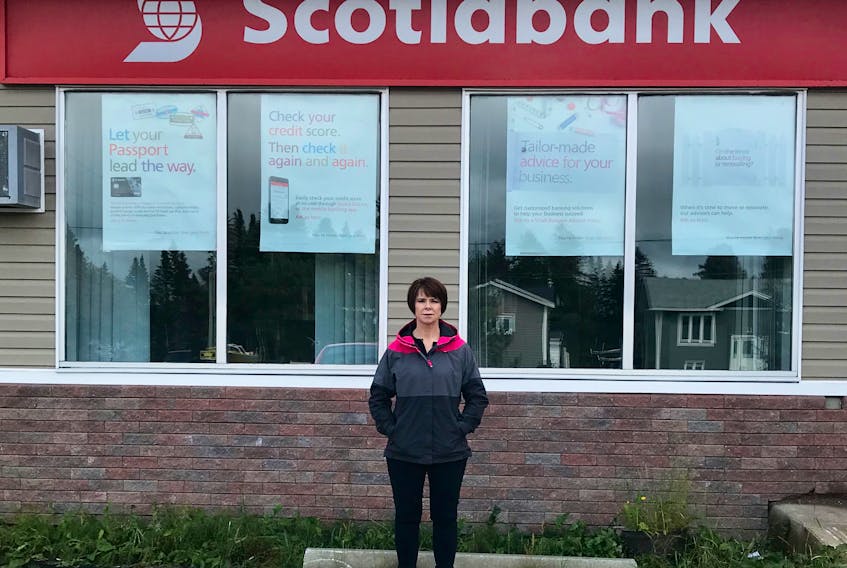 Roddickton-Bide Arm Mayor Sheila Fitzgerald is concerned that the closure of the town’s Scotiabank branch will be detrimental to the community.