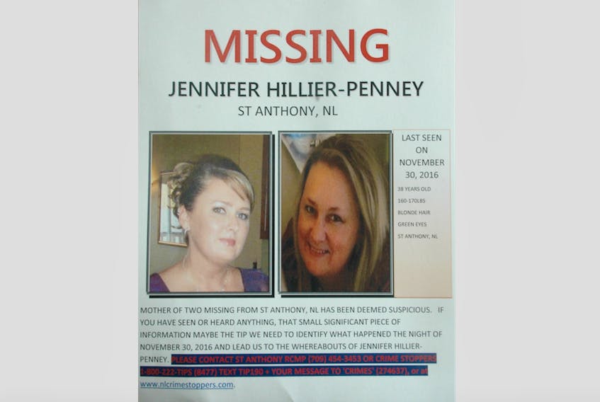 Jennifer Hillier-Penney has been missing since Nov. 30, 2016.