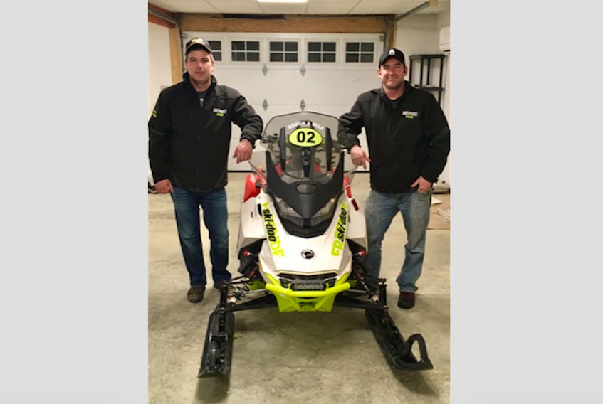 Boyd Lavers (left) and Tyson Ryan of Port Saunders will be racing as ‘Rough and Wild’ at Cain’s Quest, starting in Labrador City on March 2. They’ve been preparing for the race for much of the past year.
