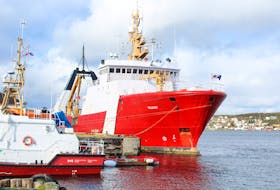 The CCGS Teleost docked in St. Anthony last week to change out its scientific crew during the fall multi-species trawl survey. - Thom Barker