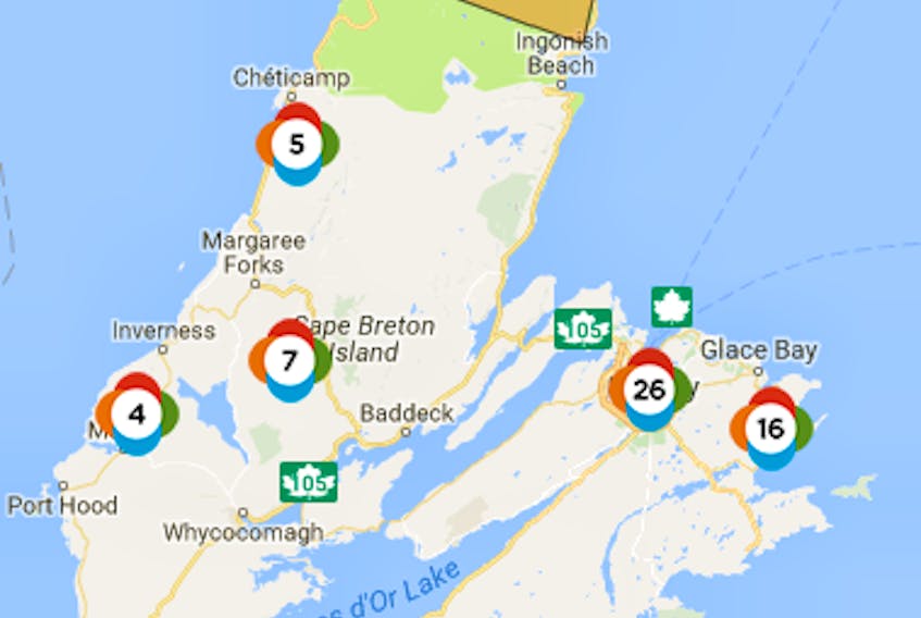 More than 8,000 Nova Scotia Power customers are without power across Cape Breton this morning after Tuesday's winter storm brought snow, rain and high winds to the island.