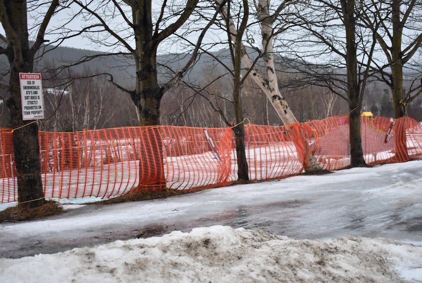 The Town of Baie Verte has erected snow fencing and signage in the area of Centennial Park in an attempt to prevent and deter snowmobiling and all-terrain vehicles access.