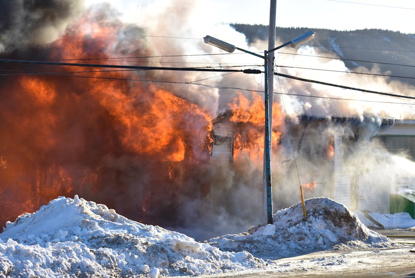 It became quickly apparent the fire that engulfed the building would destroy the depot.