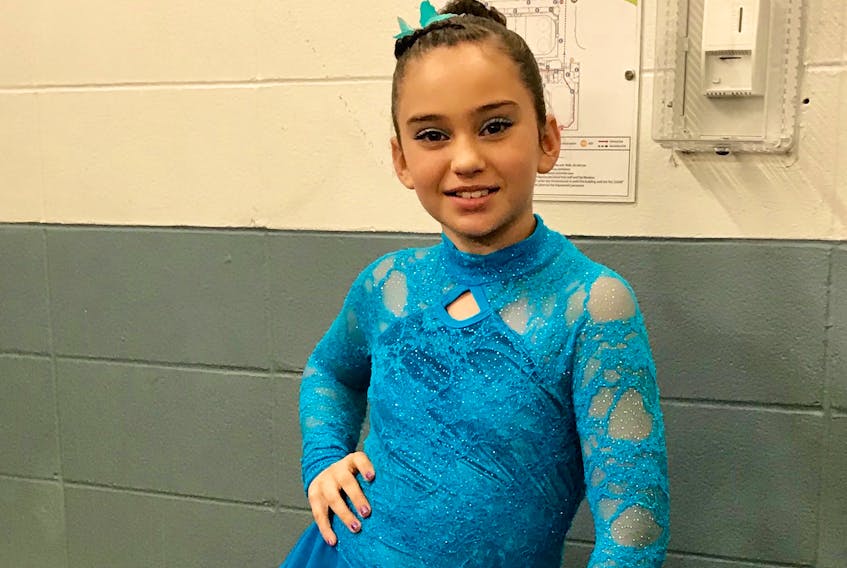 Brooklyn Keefe, 10, of Little Bay commutes three times a week to Grand Falls-Windsor to train for competitive figure skating.