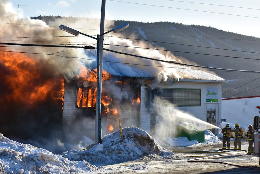 The Baie Verte Green Depot has been nearly destroyed by a fire today.