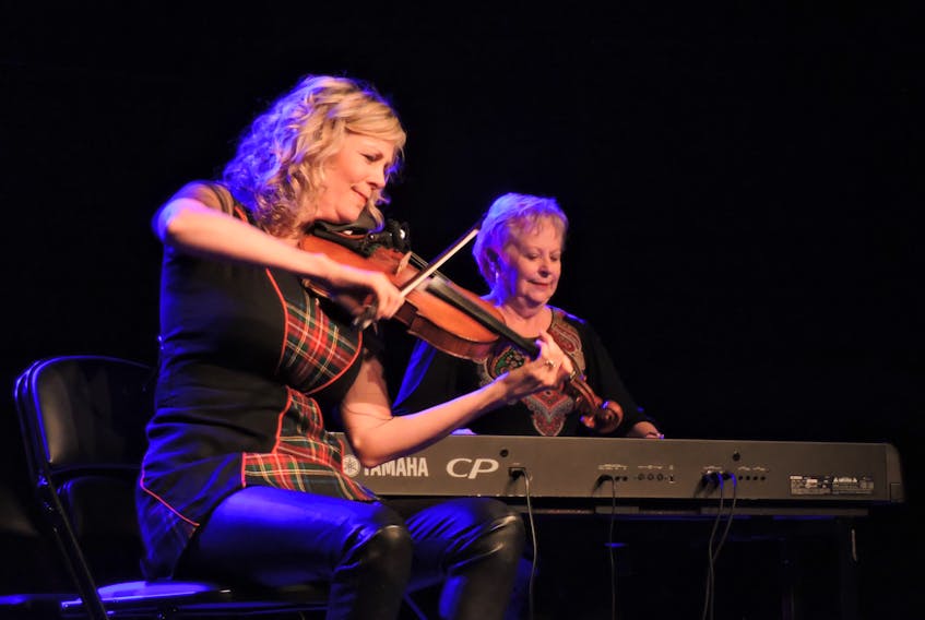 Natalie MacMaster and Betty Lou Beaton perform together at the opening night concert of the 2018 Celtic Colours International Festival in Port Hawkesbury. Festival organizers have announced they will present a livestreaming edition of the annual event in October due to uncertainty about travel and large gathering restrictions in the fall.