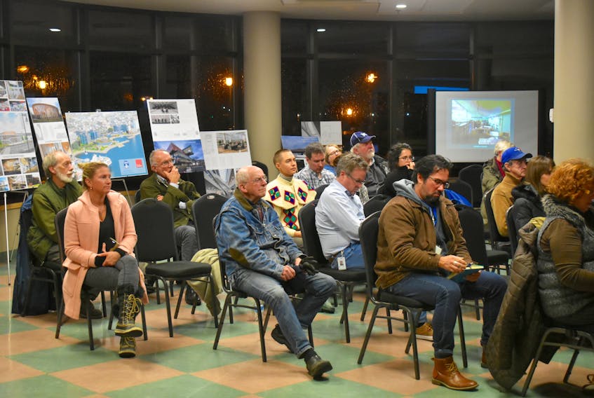 About 60 people braved Thursday’s wet and windy conditions to attend an information meeting about the new Cape Breton Central library that is being proposed for the Sydney waterfront. The leaders of a local advocacy group reported on their findings after recently touring the new libraries in Halifax and Truro.