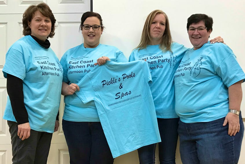 Organizers of the upcoming East Coast Kitchen Party at New Glasgow Academy are busy preparing for the April 14 event. From left are: Tammy MacLaren, Mary-Jean Hart, Heather Thompson and Stacey Munroe.