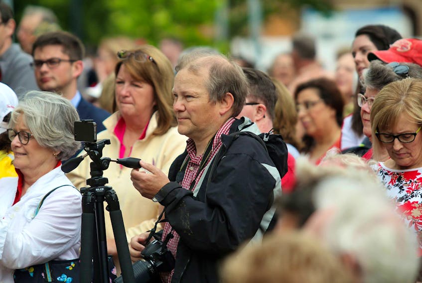 Nigel Armstrong is seen covering an event for The Guardian in this file photo.