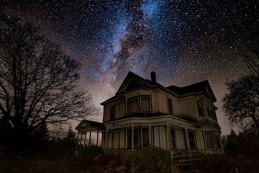 While you were sleeping, Barry Burgess was capturing some milky way magic in Digby County NS.  He took this mesmerizing photo near Corberrie last Saturday night. The old house could use some paint but still looks quite stately in the foreground of the galactic light.