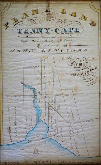 David Lacey submitted this great map and says: “This is a survey map of Tenny-Cape made by surveyor John Linguard, 31 December 1846. This map hung on the HK Stephens Lumber Ltd office wall in "Tenny-Cape" for years. The Stephens family operated lumber and farming businesses there for a very long time.”