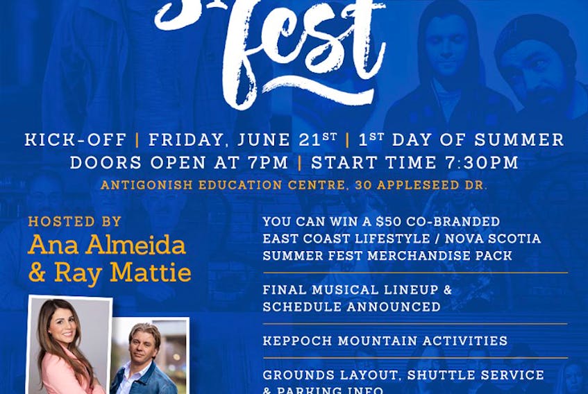 The poster for this Friday's kick-off event for Nova Scotia Summer Fest.