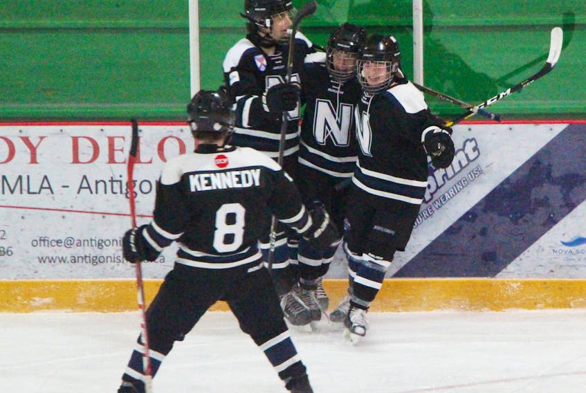 The Nova Major Bantams will be looking for more goal celebrations as they host the Cole Harbour Pro Hockey Life Storm in the opening game of their best-of-three playoff series this Saturday evening at the Antigonish Arena. Puck drop is 5 p.m.